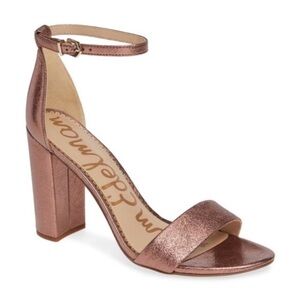 Sam Edelman Rose‎ Gold Block Heel Sandals